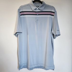 FootJoy Stretch Short Sleeve Performance Chestband Lisle Self Collar Polo Size M